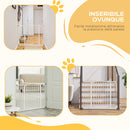 Cancellino per Cani Estensibile 74-100x78 cm in Metallo Bianco