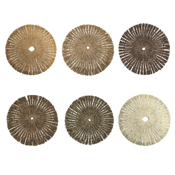 Lot de 6 sets de table Ø38x0,3 cm en papier VdE Tivoli 1996 Nature prezzo