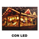 Quadro con led legno multicolor rettangolare cm 60x40xh1,8