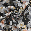 Copripiumino Infinity con Sacco e Federe in Poliestere Black Flower  