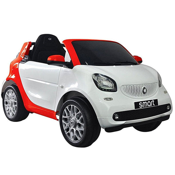 Voiture Porteuse Électrique 12V Smart Fortwo Cabrio Blanc sconto
