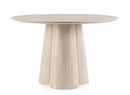 Tavolo Rotondo Fisso Ø 120x77 cm Caffè White in Legno