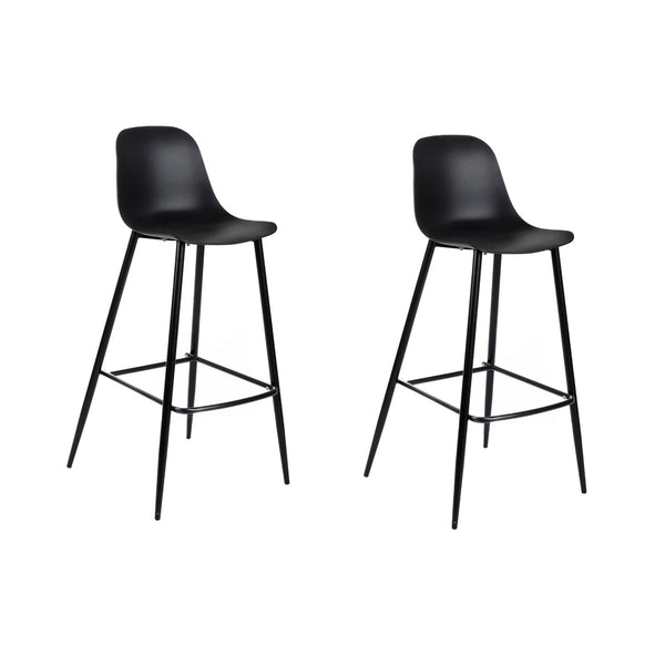 acquista Set 2 Sgabelli 47,5x47xH91,5 cm in Polipropilene Frida Nero