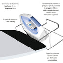 Asse da Stiro Completo Combiboard Profi 125x48 cm con Piano Stiramaniche e Ripiano Regolabile in Altezza