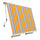 Store banne avec bras 245x245 cm tissu polyester rayé jaune