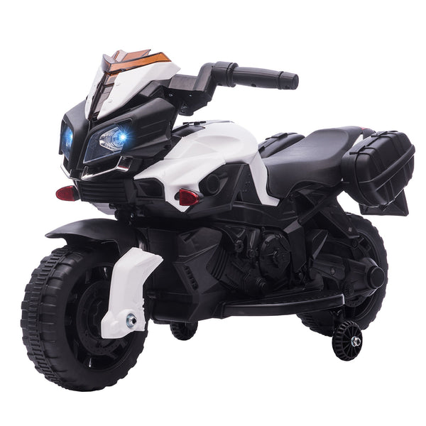 Moto Elettrica per Bambini 6V con Fari e Clacson Bianco sconto