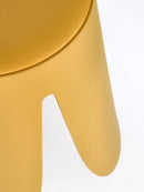 Set 4 Sgabelli  Ø37x47 cm in Similpelle Imogen Senape