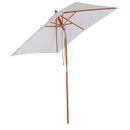 Ombrellone da Giardino 2x1,5 m Palo Ø38 mm in Legno Beige