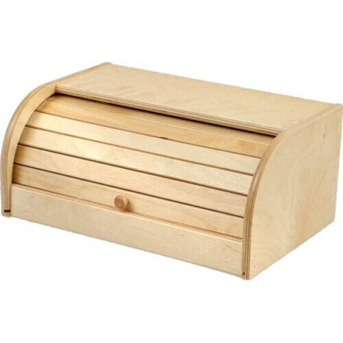prezzo Portapane Con Serrandina Apri e Chiudi Porta Pane In Legno Chiaro 39x25x17 cm