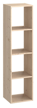 Pensile Libreria 4 Ripiani 36x30x139 cm in Legno di Pino Naturale