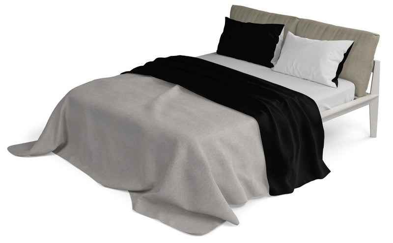 Set Lenzuola Sopra Sotto e Federe Doubleface Nero\/Grigio Chiaro