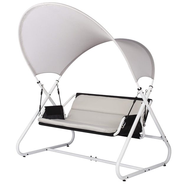 acquista Balançoire de jardin 2 places 166x145x190 cm en acier Portofino