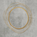 Specchio Moderno e Rotondo Decorativo a Muro con Ganci Ø65x1 cm in Vetro e Metallo Oro