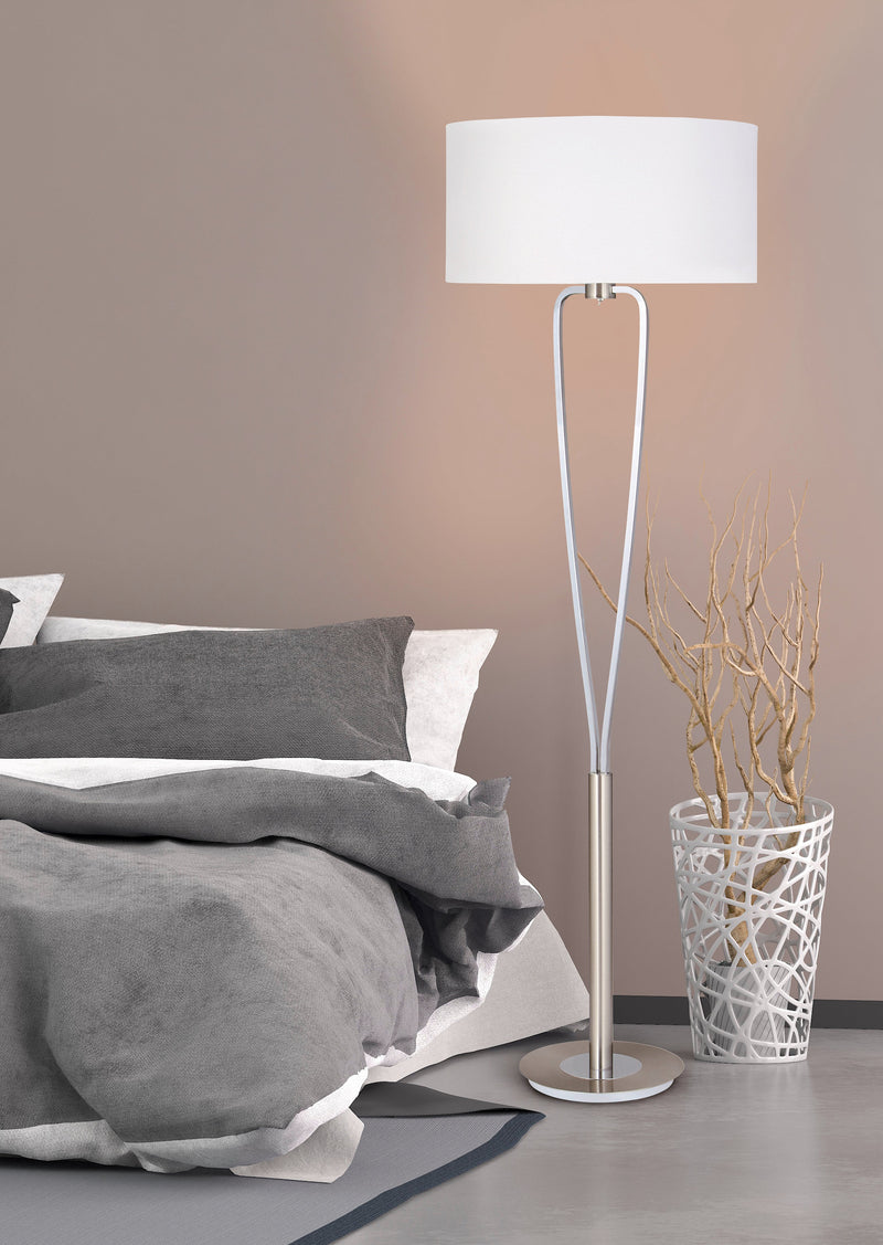 Piantana da Interno  E27 in Metallo Nickel Opaco