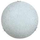 Plafoniera 1xE27 Ganci Cromo Vetro Lastra Diamantino Serigrafato Bianco E-Energy Cassandra