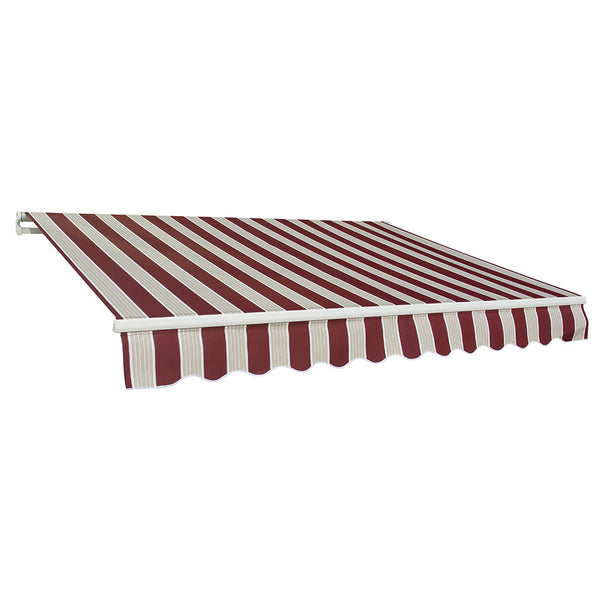 Store à Barre Carrée 200x250 cm Tissu Polyester Rayé Bordeaux prezzo
