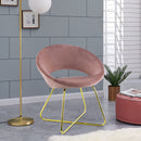 Set 2 Sedie Vintage 58x64x83 cm in Tessuto Effetto Velluto Greta Rosa antico