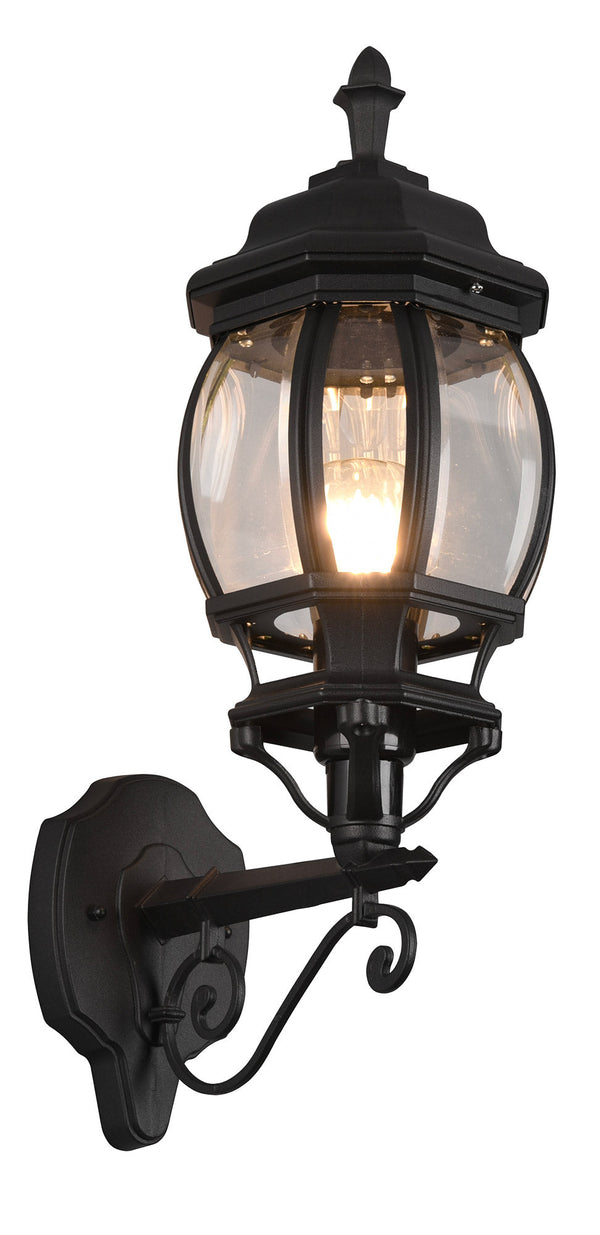 sconto Applique da Esterno Attacco E27 in Alluminio Nero Opaco