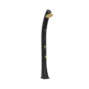 Doccia Solare da Giardino 40L Miscelatore e Lavapiedi Sined Sole XXL Nera/oro