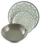 Servizio Piatti 18 Pezzi in Porcellana e Gres Villa d'Este Cala Salada