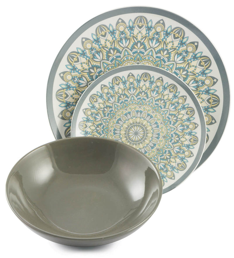 Servizio Piatti 18 Pezzi in Porcellana e Gres Villa d'Este Cala Salada