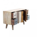 Mobile Fred 131x40x77 h cm in Legno Multicolor