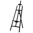 Cavalletto per Pittura in Legno con Altezza e Inclinazione Regolabili Nero 46x60x140 cm 