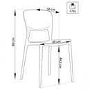 Sedia Mets 56x46x80 h cm in Plastica Bianco