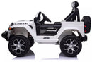 Macchina Elettrica per Bambini 12V Mp4 2 Posti con Licenza Jeep Wrangler Rubicon Bianca