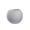 Vaso da Esterno Interno Design a Sfera Ø40x33 cm Botticelli in Resina Beige 