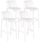 Set 4 Sgabelli 42x101 cm in Polipropilene Bianco
