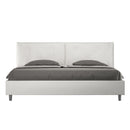 Letto Matrimoniale Imbottito in Similpelle Appia Large Bianco Varie Misure