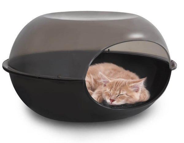 Niche pour chiens et chats 57x48x31 cm en polypropylène noir transparent acquista