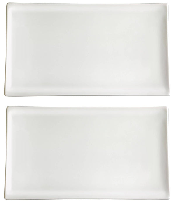 Set de 2 Plateaux Rectangulaires 34x16x2,4 cm en Porcelaine Allluminique Kaleidos Aluxina Bianchi online