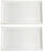 Set de 2 Plateaux Rectangulaires 34x16x2,4 cm en Porcelaine Allluminique Kaleidos Aluxina Bianchi