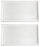 Set de 2 Plateaux Rectangulaires 34x16x2,4 cm en Porcelaine Allluminique Kaleidos Aluxina Bianchi