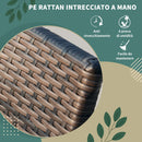 Set Tavolo e 6 Sedie Pieghevoli da giardino in Acciaio e Legno Marrone 