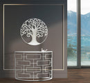 Console Ice 100x40x80 cm in Ferro MDF e Specchio Argento