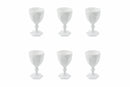 Confezione 6 Calici Vino in Vetro 170ml Villa d'Este Home Tivoli Wonderland Bianco