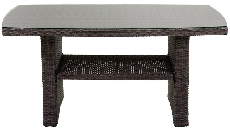 Set Salotto da Giardino Divano 2 Posti in Polyrattan Atlanta Grigio