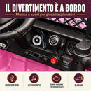 Macchina Elettrica per Bambini Fuoristrada Toyota Fj Cruiser 12V Telecomando Ruote in Gomma e Sedile in Pelle Rosa