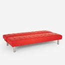 Divano Letto Clic Clac 180x64x70 cm in Similpelle Rosso