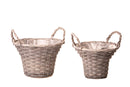 Set 4 Cesti Ø 27 H 24 cm con Manici 