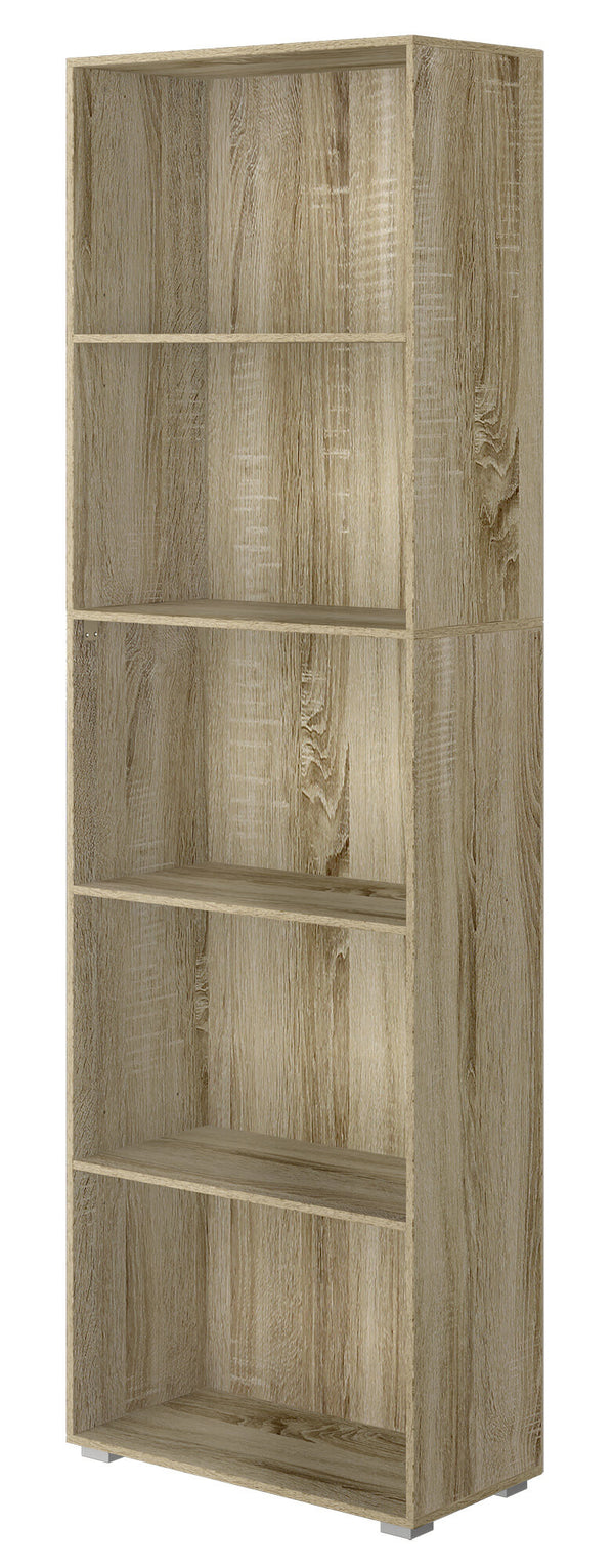 Bibliothèque 5 étagères 60x30x195 cm en chêne MDF prezzo