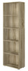 Bibliothèque 5 étagères 60x30x195 cm en chêne MDF