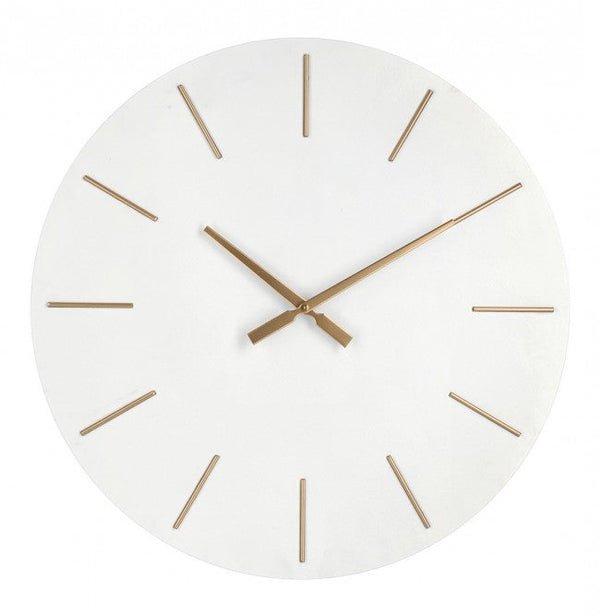 prezzo Orologio da Muro Ø 60x5 cm Timeline in Legno Bianco Seconda Scelta