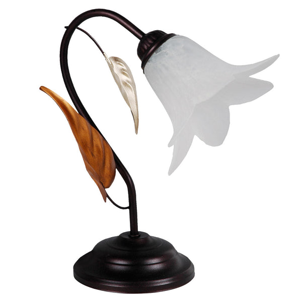 sconto Lampe 1xE14 Marron-Cuivre Cadre Verre Paille E-Energy Giorgia