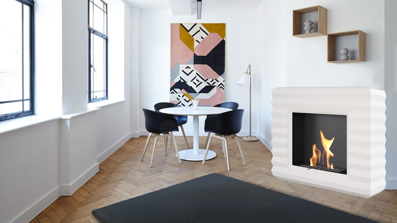 Camino a Bioetanolo da Pavimento 114x32 cm Flig Lowell Bianco