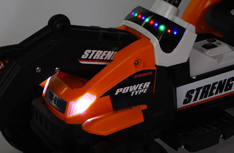 Escavatore Elettrico per Bambini 6V Kidfun Arancione e Bianco