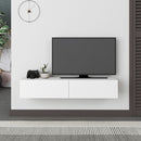 Mobile TV Sospeso 135x31,7x25 cm in MDF Francy Bianco